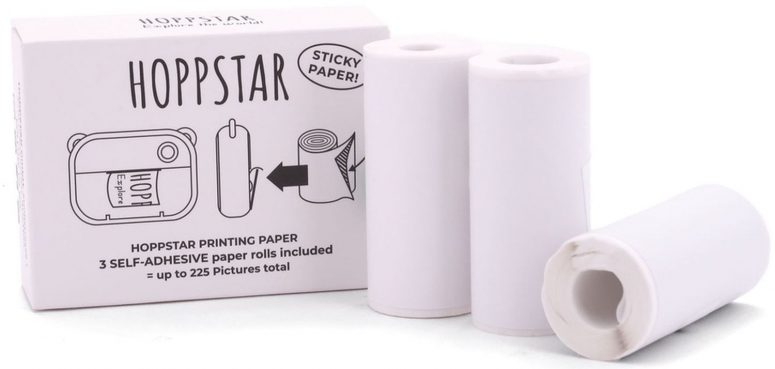 Rouleaux de papier autocollant Hoppstar, recharge de 3 rouleaux white