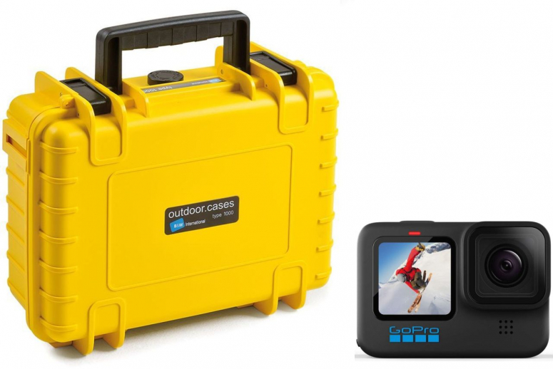 Technical Specs  GoPro HERO10 Black + B&W Case Type 1000 yellow