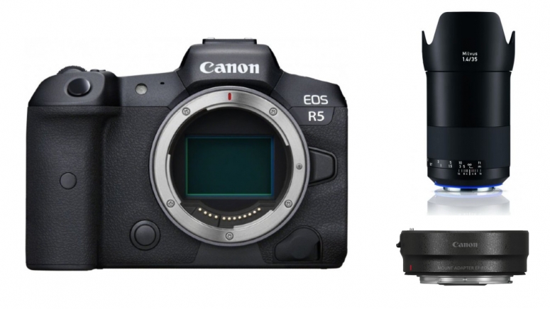 Caractéristiques techniques  Canon EOS R5 + Adaptateur EF + ZEISS Milvus 35mm f1,4