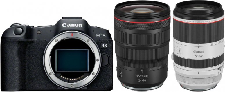 Technical Specs  Canon EOS R8 + RF 24-70mm + RF 70-200mm