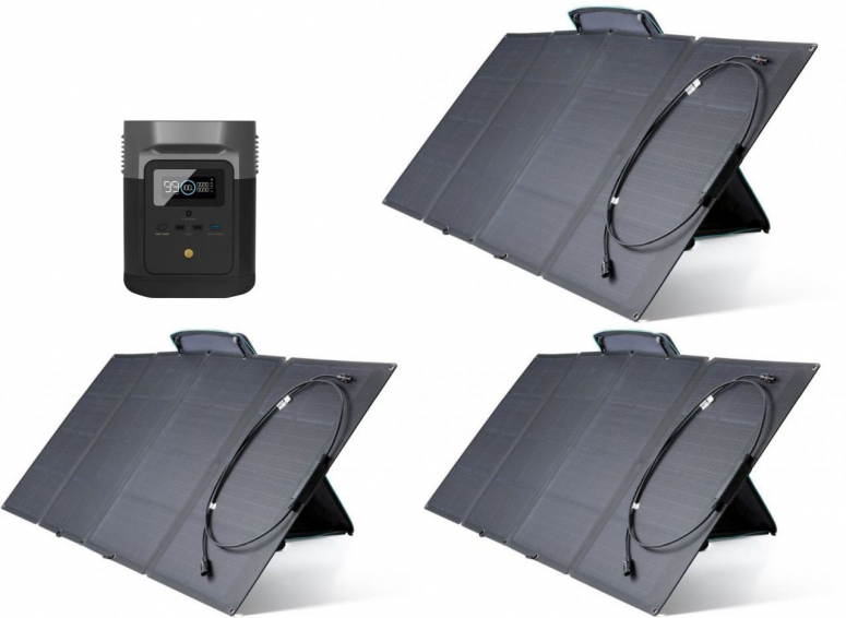 EcoFlow DELTA Mini 882Wh + 3 x 160W Solarpanel