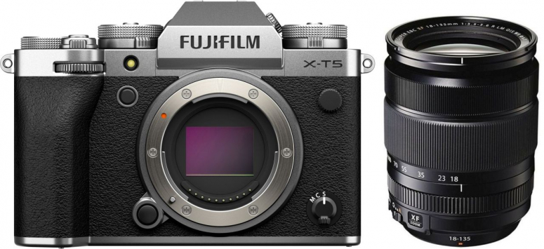 Fujifilm X-T5 Gehäuse silber + XF 18-135mm f3,5-5,6 R OIS WR 