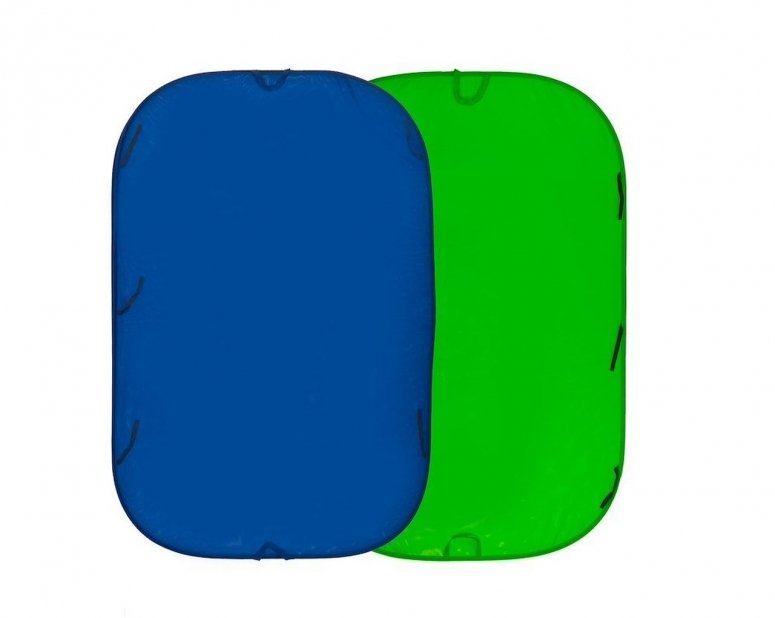 Manfrotto Chromakey Falthintergrund Doppelseitig Blau/Grün 180x210cm