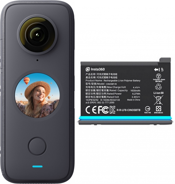 INSTA360 ONE X2 + spare battery 1630 mAh