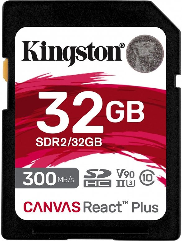 Technische Daten  Kingston SDHC Canvas React Plus 32GB 300MB/s V90 UHS II