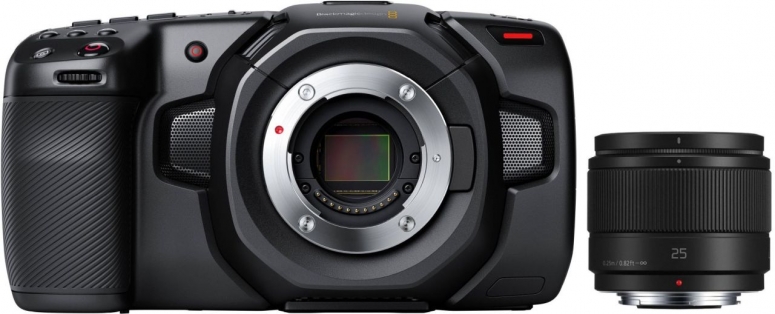 Zubehör  Blackmagic Pocket Cinema 4K + Panasonic Lumix G 25mm f1,7 schwarz