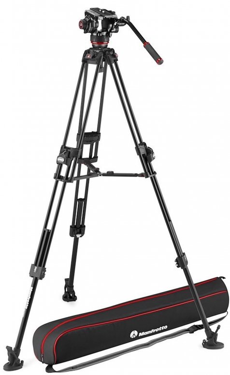 Manfrotto MVK504XTWINFA Fast Twin Alu 645 Stativ mit Videokopf 504X