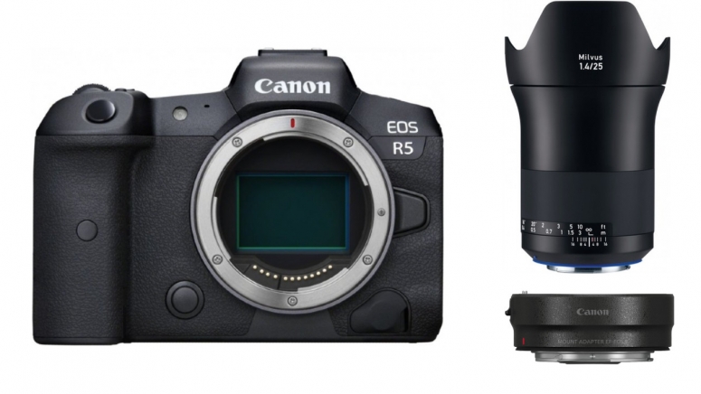 Zubehör  Canon EOS R5 + EF-Adapter + ZEISS Milvus 25mm f1,4