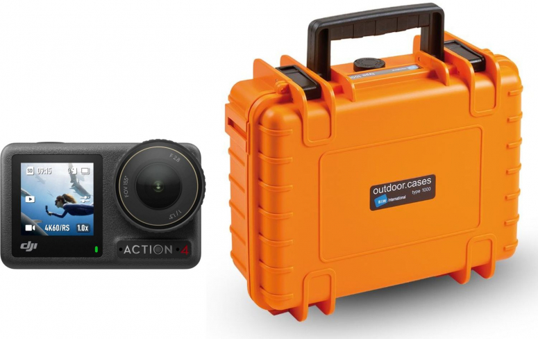 DJI Osmo Action 4 Standard Combo + B&W Case Type 1000 orange