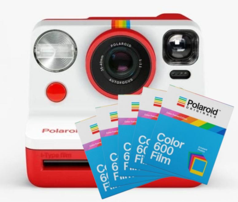 Polaroid Now Gen2 Kamera Rot + 600 Color Frames 8x 5er Pack