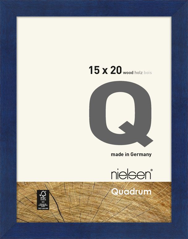 Nielsen Holzrahmen 6517012 Quadrum 15x20cm blau
