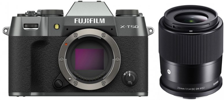 Accessoires  Fujifilm X-T50 Anthracite + Sigma 23mm f1,4 DC DN (C)