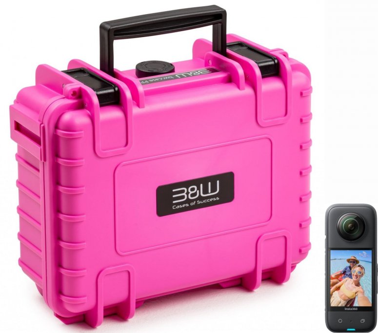 Technische Daten  INSTA 360 X3 + B&W Case Typ 500 Pink