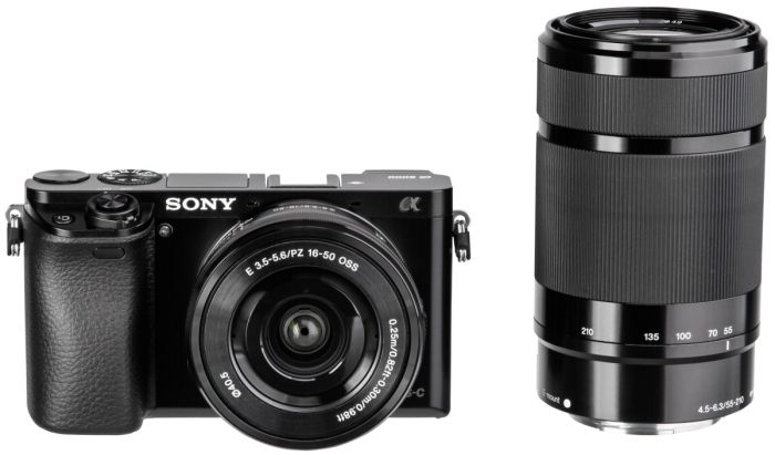 Sony Alpha ILCE-6000 + 16-50 mm + 55-210 mm schwarz