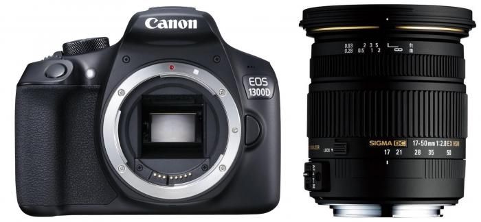 Technische Daten  Canon EOS 1300D + Sigma 17-50 mm 2.8 EX DC OS