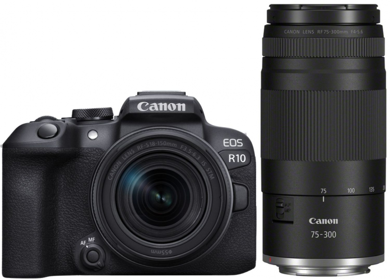 Canon EOS R10 + RF-S 18-150mm f3,5-6,3 + RF75-300mm f4-5,6