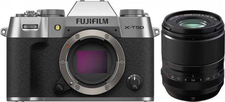 Technische Daten  Fujifilm X-T50 silber + XF 23mm f1,4 R LM WR