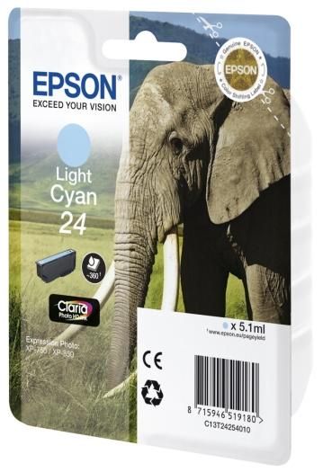 Epson Singlepack Light Cyan 24 Claria Photo HD Tinte 5,1 ml