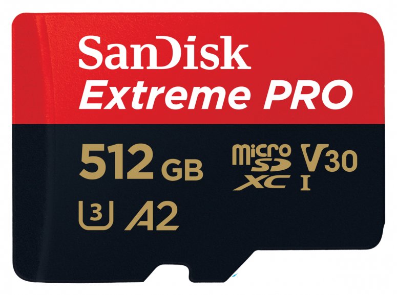 Technische Daten  SanDisk micro SDXC Extreme Pro 512GB 200MB/s V30