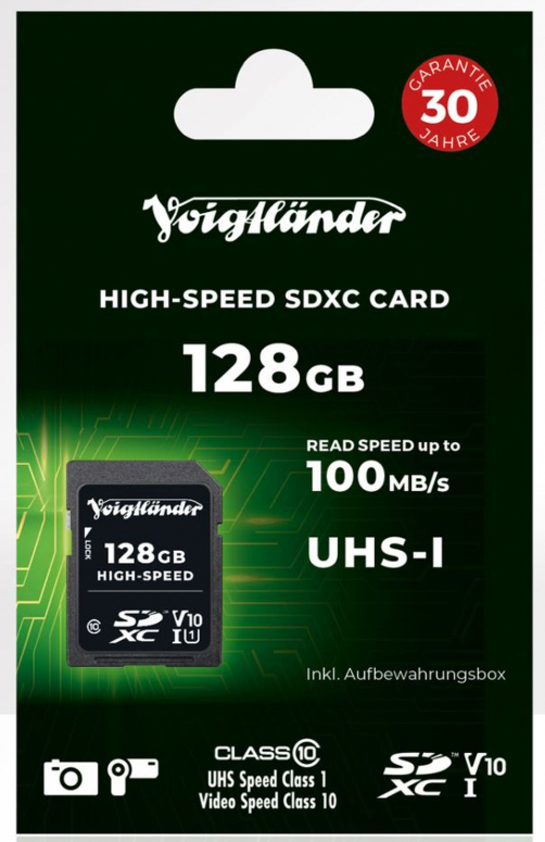 Technical Specs  Voigtländer High-Speed SDXC 128GB UHS-I Cl10