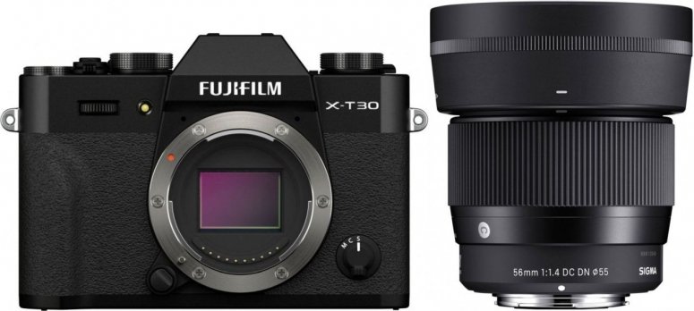 Fujifilm X-T30 II schwarz + Sigma 56mm f1,4 DC DN (C)