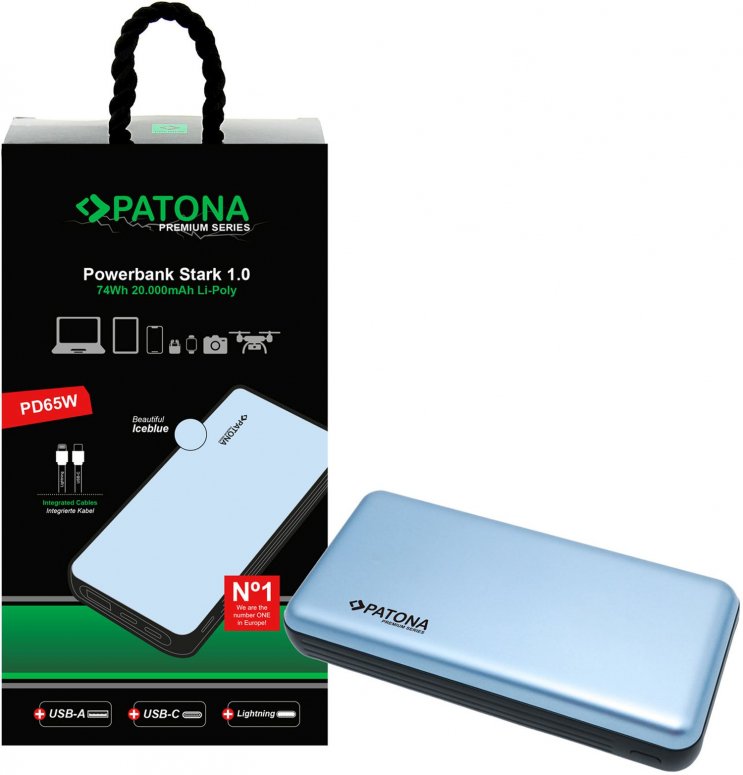 PATONA Premium Powerbank Stark 1.0 PD65W 20.000mAh