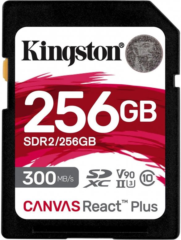 Technische Daten  Kingston SDXC Canvas React Plus 256GB 300MB/s V90 UHS II