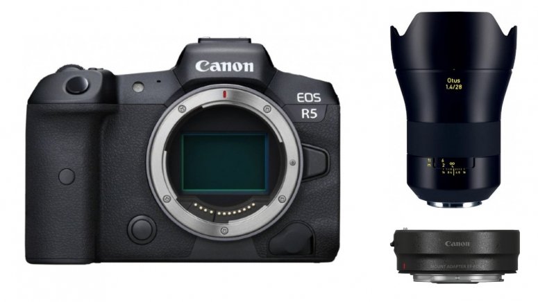Caractéristiques techniques  Canon EOS R5 + Adaptateur EF + ZEISS Otus 28mm f1,4
