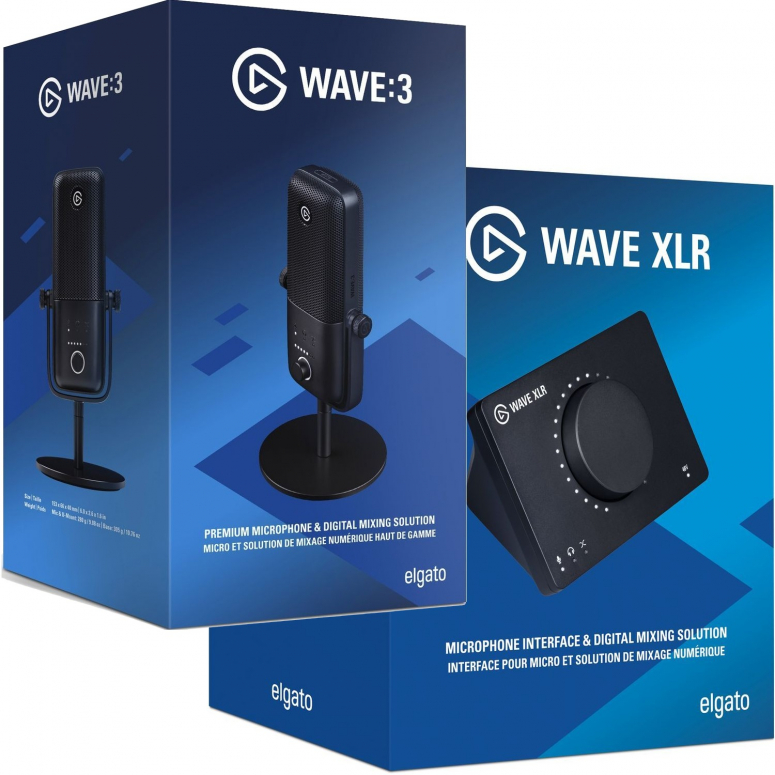 Elgato Wave:3 Preium Mikrofon + Wave XLR Audio Schnittstelle