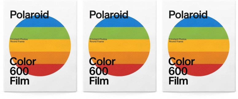 Polaroid 600 Color Film Round Frame 8x 3er Pack