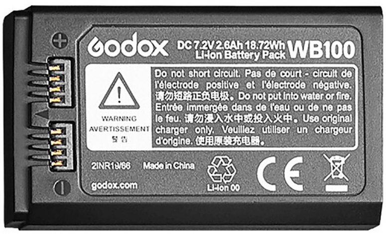 Technische Daten  Godox WB100 Akku für AD100Pro