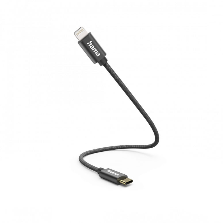 Caractéristiques techniques  Hama 201601 Câble de charge USB-C vers Lightning Nylon 0,2m noir