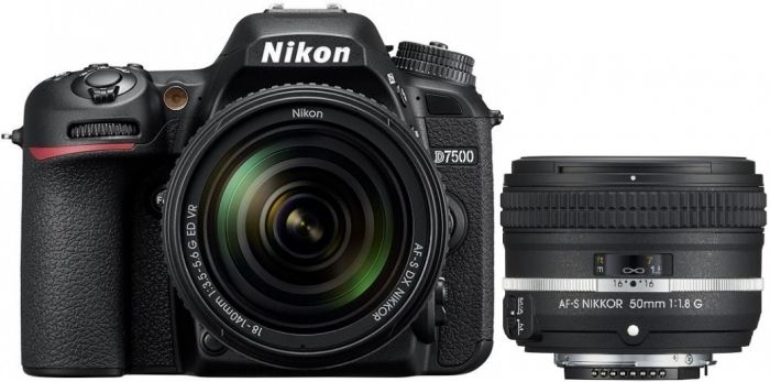 Nikon D7500 18-140mm + Nikon 50mm F1.8G-