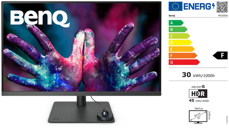 BenQ PD3205U 31.5 4K UHD monitor, dark gray