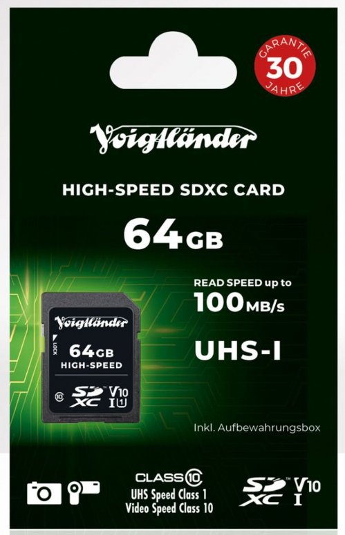 Technical Specs  Voigtländer High-Speed SDXC 64GB UHS-I