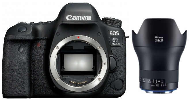 Zubehör  Canon EOS 6D Mark II + ZEISS Milvus 21mm f2,8