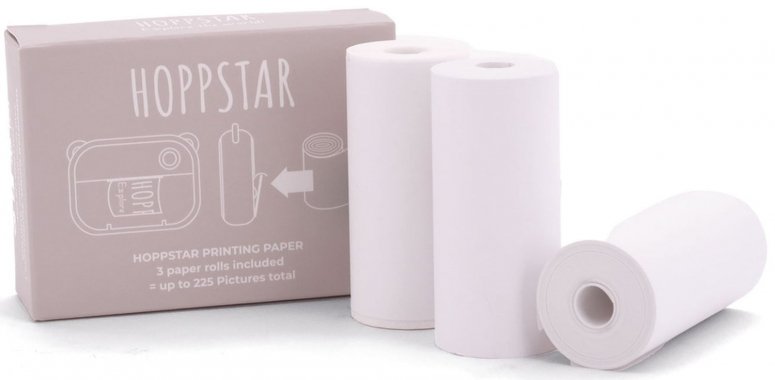 Caractéristiques techniques  Rouleaux de papier Hoppstar, recharge de 3 white