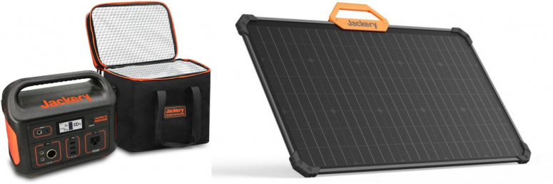 Jackery Explorer 500 EU + SolarSaga 80 Solarpanel + Tasche