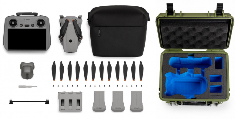 DJI Lito X1 FMC (DJI RC 2) + B&W Case Type 2000 bronze/green