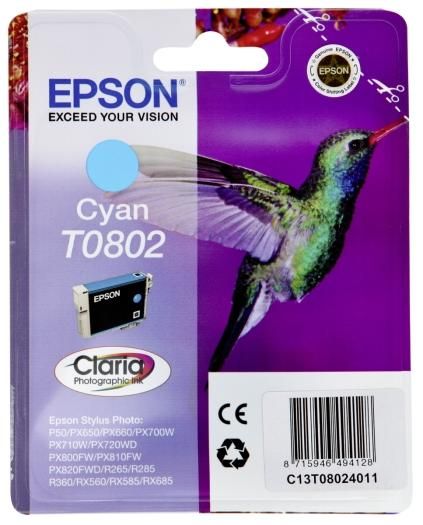 Epson Tinte cyan T0802