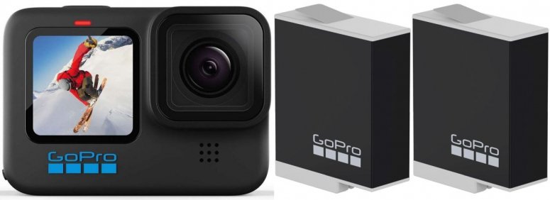 Caractéristiques techniques  GoPro HERO10 Black + 2x batterie Enduro