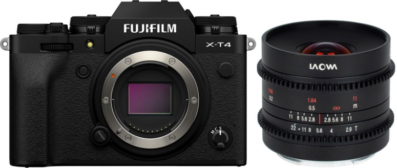 Technische Daten  Fujifilm X-T4 schwarz + LAOWA 9mm T2.9 Zero-D Cine