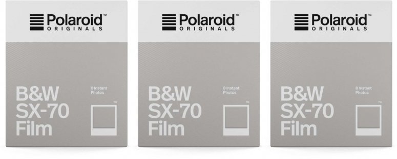 Polaroid SX-70 B&W Film 8x 3er Pack