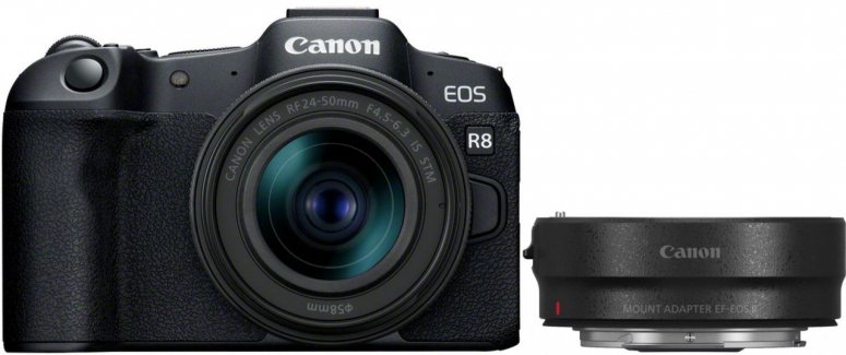 Canon EOS R8 + 24-50mm + bayonet adapter EF-EOS R