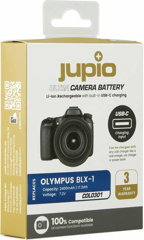 Jupio BLX-1 / BLX1 *ULTRA C* USB-C input 2400mAh