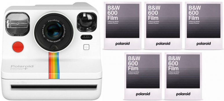 Technische Daten  Polaroid Now+ Gen2 Kamera Weiß + 600 B&W Film 8x 5er Pack