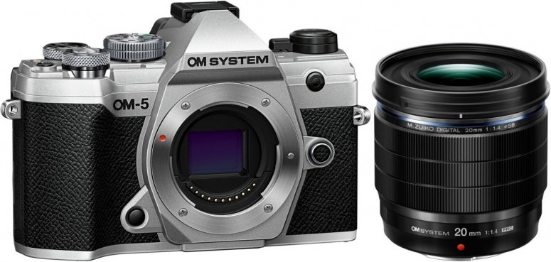 OM System OM-5 silver + 20mm f1.4 PRO