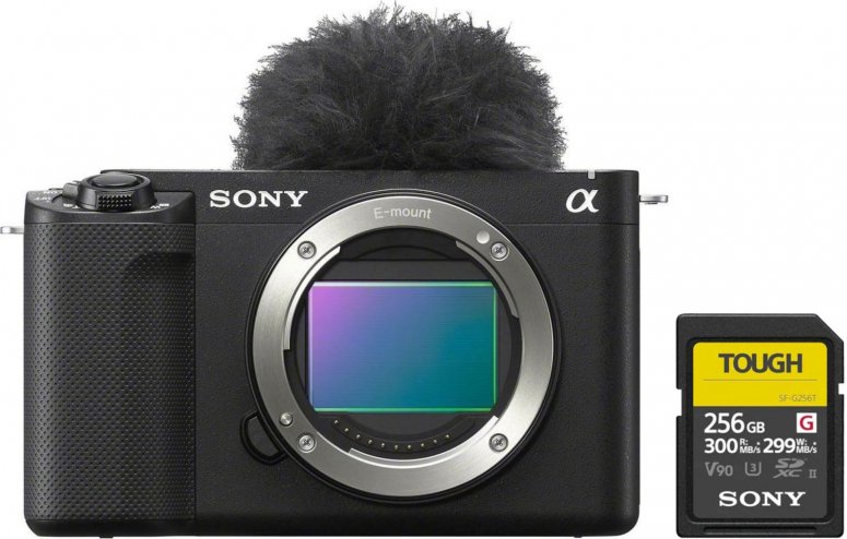 Zubehör  Sony Alpha ZV-E1 + SDXC-Karte 256GB Tough Cl10 UHS-II U3 V90