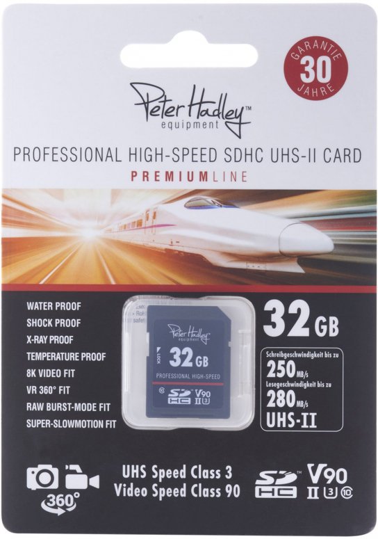 Peter Hadley 32GB Prof. HighSpeed UHS-II SDHC Cl10