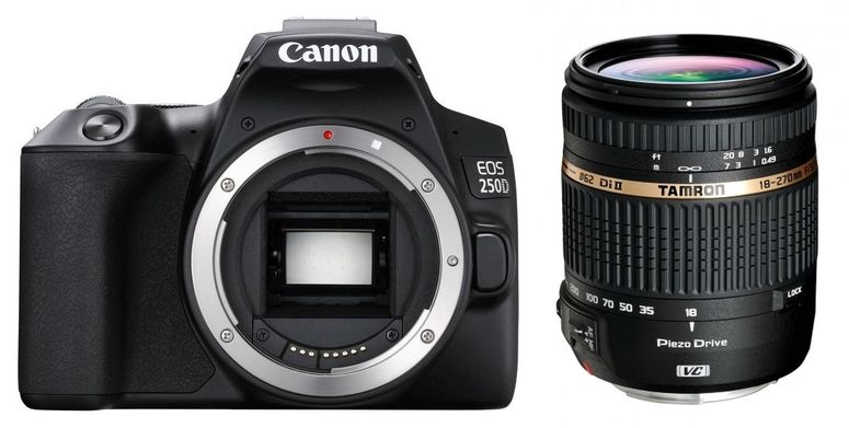 Technische Daten  Canon EOS 250D Gehäuse + Tamron 18-270mm f3,5-6,3 Di II VC PZD
